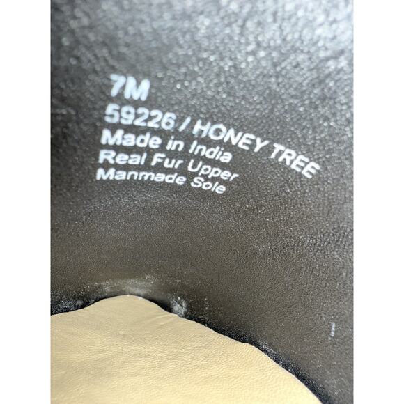 Diba True Women’s Sz 7 Black High Up Calf Hair Slip-on Mule Flats Dress Shoe - Picture 5 of 10